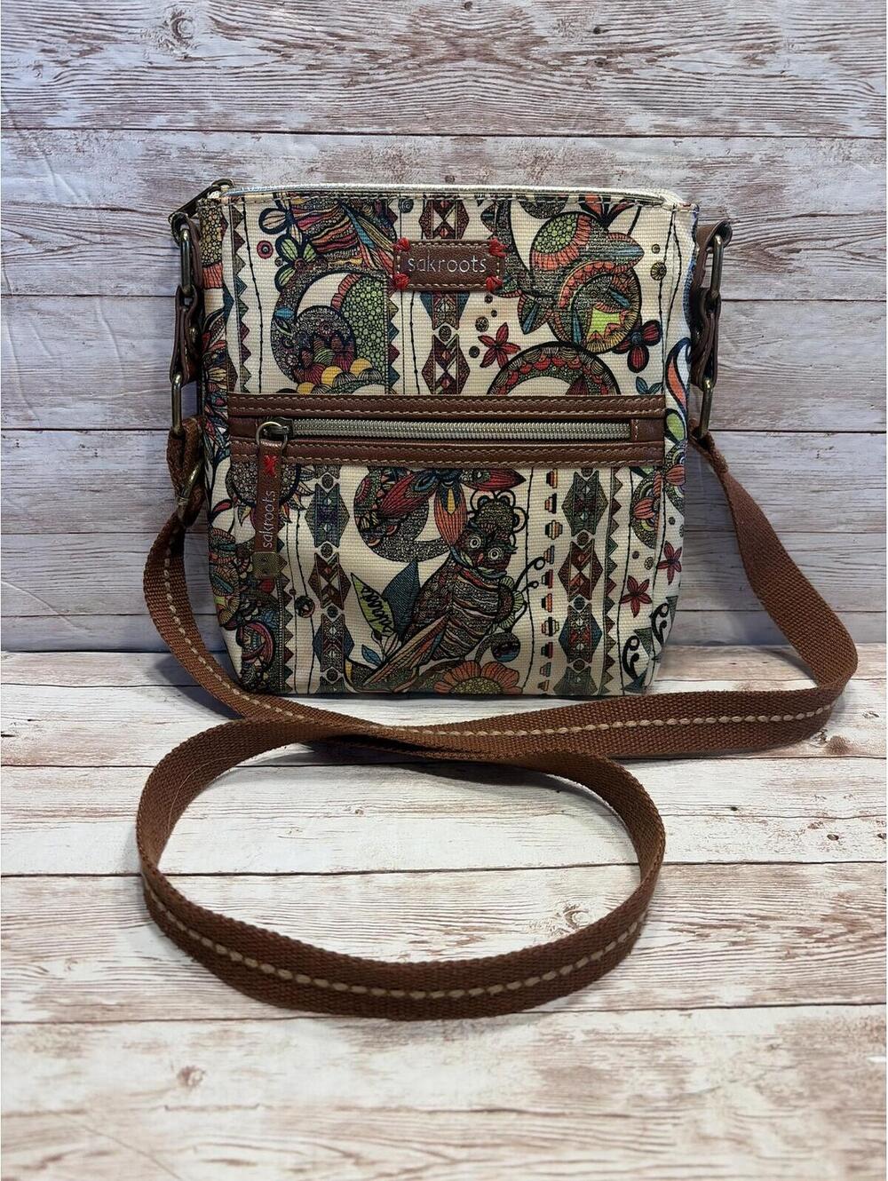 Sakroots Owl Patterned Crossbody